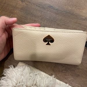 Cream Kate Spade Wallet